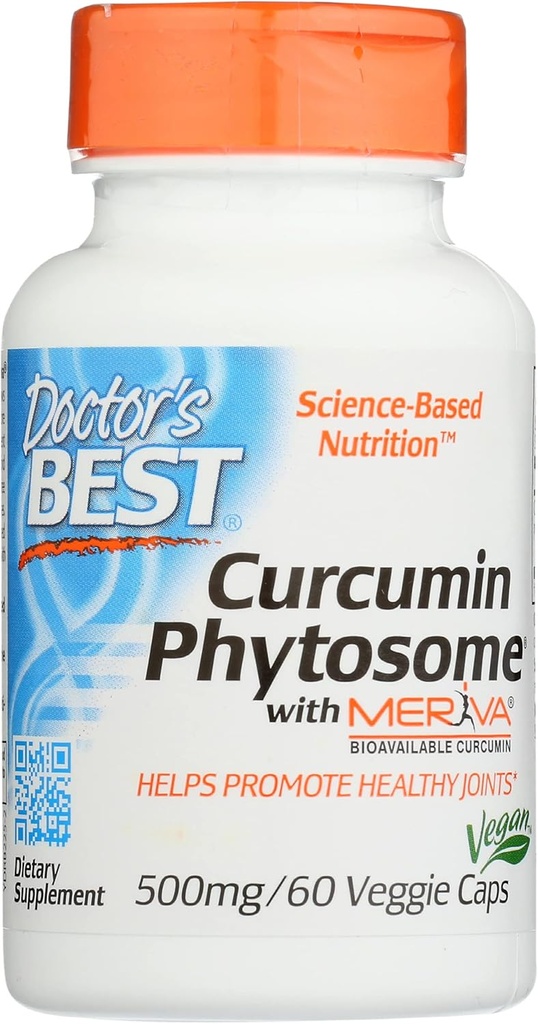Médicos Mejor Fitooma de Curcumina con Meriva, No GMO, Vegan, 60 Cápsula Veggie (Pack of 1)