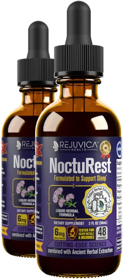 Natural Sleep-Aid with Valerian and Melatonin - All-Natural Liquid Formula for 2X Absorption - Magnesium, L-Theanine &amp; More