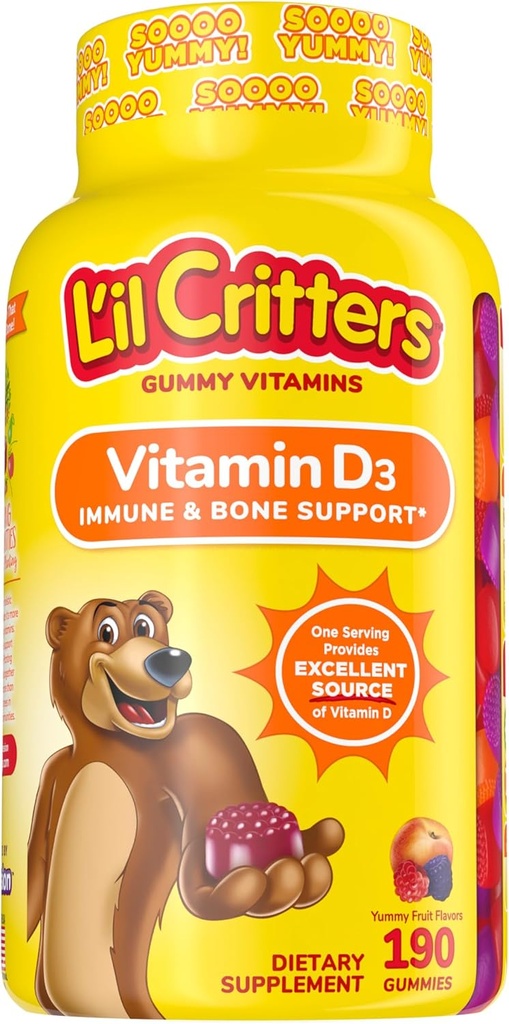 L'il Critters Vitamina D Gummy Bears, 190 Conde
