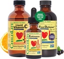 NILDLIFE ESSENTIALS Immune Support 3-Pack - Vitamina Líquida C, Primera Defensa y Echinacea - Immune Boosting Supplements for Infants, Toddlers, and Kids