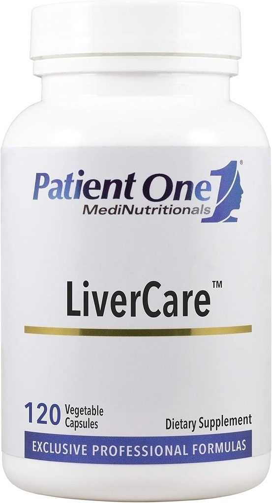 Pacientes One LiverCare Silencioso Suplemento para apoyar la salud del hígado* Silencioso con esteto de leche, Glutathione, Turmeric, Artichoke y Más Silencio 120 cápsulas
