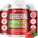 Suplemento de bereberina Premium, 150 cápsulas – 50 días de suministro, 1500 mg de bereberina por ser, bereberina HCI, hecha de 100% puros &amp; ingredientes naturales, no GMO, libre de gluten.
