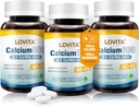 Lovita Calcium Citrate 800 mg con Magnesio, Vitamina D3 &amp; K2, Bone Strength &amp; Density Supplement for Women &amp; Men, Supports Teeth, Immune Health, Gluten Free, Non-GMO, 360 Vegan Tablets