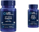 Life Extension Super Ubiquinol CoQ10 with PQQ, CoQ10, PQQ, shilajit, Heart Health & Zinc Caps, zinc 50 mg, zinc Citrate, Support The Body's Immune defenses