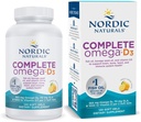 Nordic Naturals Complete Omega-D3, Lemon Flavor - 120 Soft Gels - 565 mg Omega-3 + 70 mg GLA + 1000 UI Vitamina D3 - EPA &amp; DHA - Healthy Skin, Cognition, Positive Mood - Non-GMO - 60 Servimientos