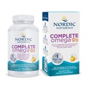 Nordic Naturals Complete Omega-D3, Lemon Flavor - 120 Soft Gels - 565 mg Omega-3 + 70 mg GLA + 1000 UI Vitamina D3 - EPA &amp; DHA - Healthy Skin, Cognition, Positive Mood - Non-GMO - 60 Servimientos
