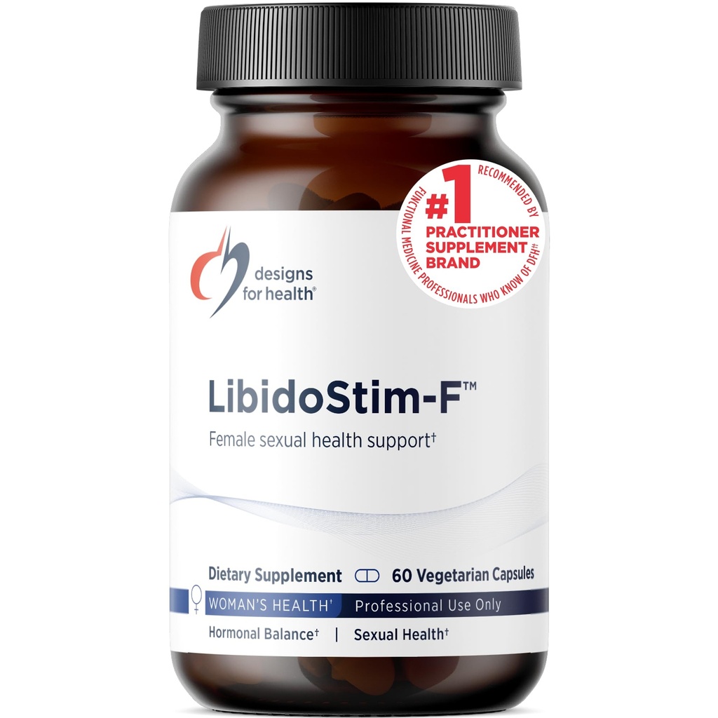 Diseños para la salud LibidoStim-F - Fórmula para Mujeres con Tribulus, DHEA + Ginkgo Biloba - Non-GMO + Soy Free Female Health Support Suplemento (60 cápsulas)