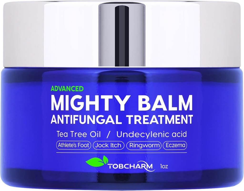 Tobcharm Antifungal Crema con Aceite de Té para Ringworm, Jock Itch, Athlete’s Foot, y Fungal Skin Infections – Anti-Fungal Foot Cream for Fast Relief and Healing