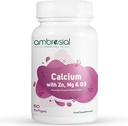 AMBROSIAL Zinc de calcio con vitamina D3 Pack de 1-60 cápsulas