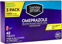 berkley jensen Omeprazole 20 mg Delayed Release Tablets - Heartburn Medicine- Acid Reducer Pills - Treats Frequent Heartburn - 3 x 14-Day Courses, 42 Count Total (Pack of 1)