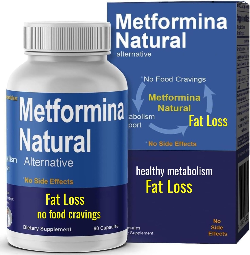 METFORMINA Natural - Asistencia para la pérdida de peso - Metabolismo Soporte - Dr Salomon (60 cápsulas)