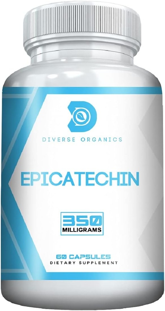 EPICATECHIN - 350 MGS PER Serving - 60 Serviciones - mayo aumentar el rendimiento - mayo aumentar la síntesis de proteínas - por Diverse Organcis