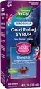Manera de la naturaleza Alivio frío Zero Sugar Syrup, Umcka, Homeopathic, Shortens Colds, Sore Throat, Cough, Congestion, and Stuffy Nose, Phenylephrine Free, Grape Flavored, 4 Fl Oz (Packaging May Vary)
