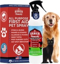 Ayuda de curación de perros &amp; Itch Relief Spray for Dogs, Cats, Horses, Safe for All Animals - All Natural - Rashes, Bites, Burns & Hot Spot Treatment - Irritation de piel & alergias Solución (8oz)