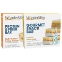 WonderSlim Fluffy Salted Toffee Pretzel Protein &amp; Fiber Bar y Lemon Meringue Gourmet Snack Bar Bundle