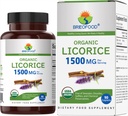Brieofood Orgánica Licorice 1500mg, 45 Servimientos, Vegetariano, Gluten Gratis, 90 Tabletas Vegetarianas