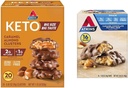 Atkins Caramel Almond Clusters, Gluten Free, High in Fiber, 1g Sugar, 2g Net Carb, Keto Friendly, 20 Conde " Caramel Chocolate Nut Roll Snack Bar, Protein Snack, High in Fiber, 2g Sugar, 16 Conde