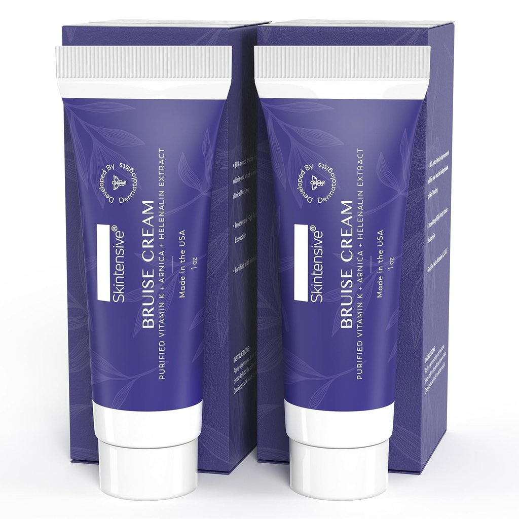 SKINTENSIVE Arnica Bruise Cream for Thin Skin - Moisturizing, Vitamina K C y E, Skin Renewal, 1 oz (2 Pack)
