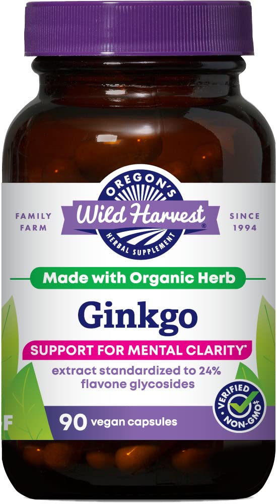La cosecha salvaje de Oregón no GMO Ginkgo cápsulas - 90 conde