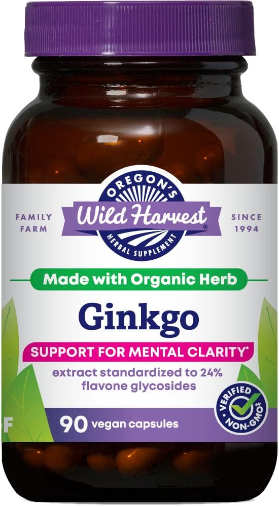 La cosecha salvaje de Oregón no GMO Ginkgo cápsulas - 90 conde