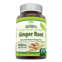 Herbal Secrets Ginger Root Supplement | 550 Mg Per Serving | Veggie Capsules | Non-GMO | Gluten Free | Made in USA (1 Pack, 250 Count)