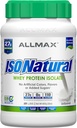 ALLMAX Nutrition ISONATURAL Whey Protein Isolate, Unflavored - 2 lb - 27 Grams of Protein Per Scoop - Zero Fat & Sugar - 99% Lactose Free - with Prebiotics - No Artificial Flavors - 31 Servings