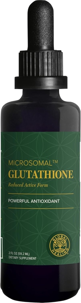 Global Healing Center - Glutathione Supplement - Microsomal L-Glutathione (Reduced) 250mg - Antioxidant Microsomal Technology is More Bioavailable for Your Body Than Liposomal Kind - 2 Fl Oz
