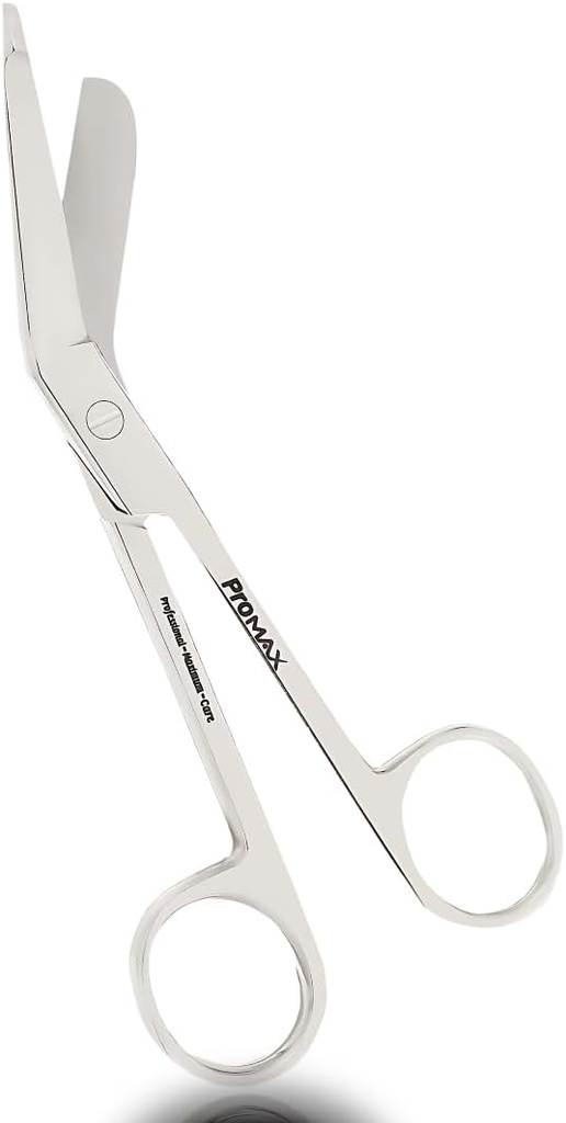 ProMaxCare 5.5 Agujas de Trauma para Enfermeras - Tijeras de Bandage Lister Veterinaria - Ojeras médicas para Enfermeras, Uso quirúrgico de EMS (Silver)