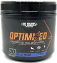 "Optimized" Blue Razz Pre-Workout Powder / Bombas Masivas / Aumentar Masa muscular, Fuerza > Beta Alanine + L-Citrulline + Betaine Anhydrous + Creatine + Caffeine Anhydrous / 30 Servings