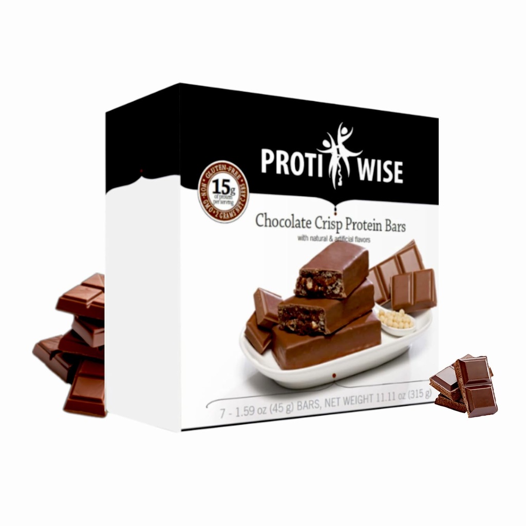 ProtiWise – Choc-A-Lot-Chip High Protein 15g Bar | 7/Box | Weight Loss, Diet, Keto Friendly, Hunger Control, Meal Replacement | Gluten Free, Low Fat, Low Sugar