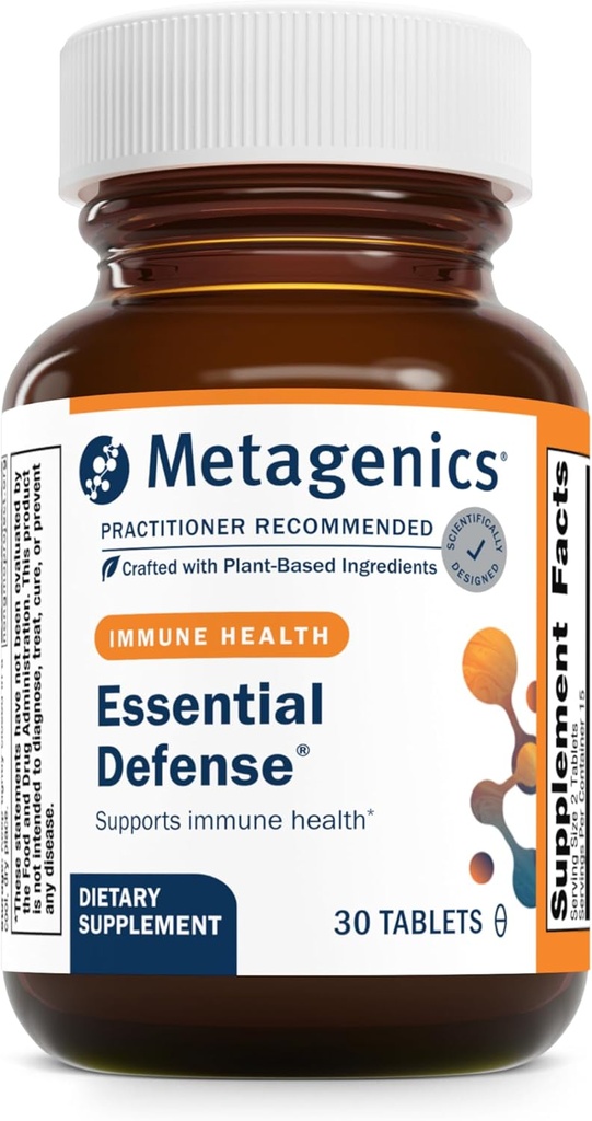 Metagenics Essential Defense - Immune Support* - Ingredientes tradicionales chinos - Suplemento con Licorice Root Extract, Ginger & Isatis - Non-GMO, Gluten-Free & Vegetarian - 30 Tablets