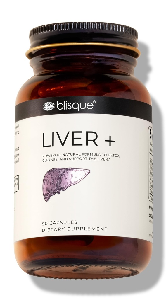 Blisque – Complejo del hígado Suplemento a Detox, Cleanse, y Reparación El Liver ← Ingredientes Naturales ← Milk Thistle, Dandelion, y Burdock Root