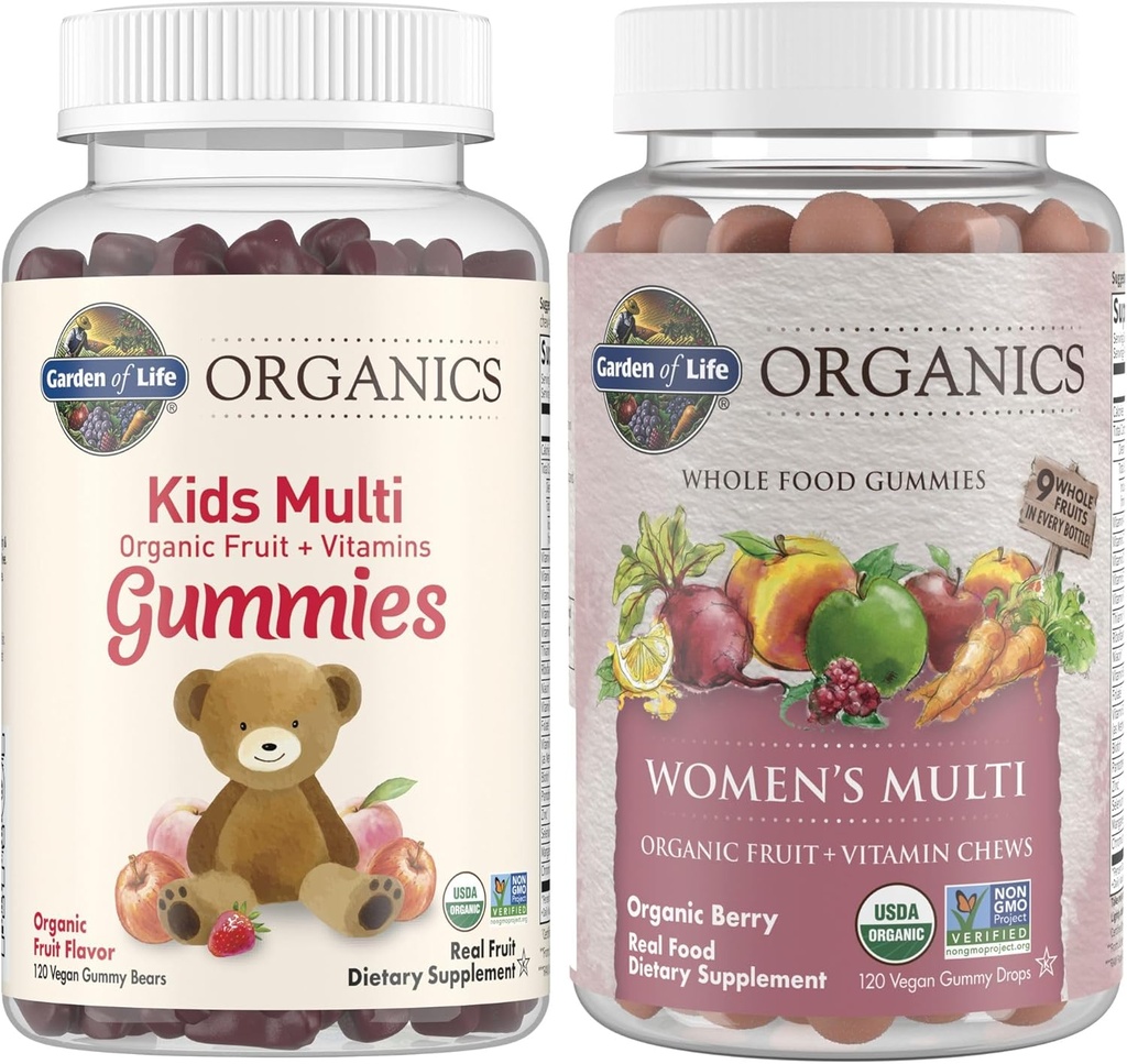 Jardín de Vida Orgánica Infantil &amp; Mujeres Gummy Vitaminas, Cereza & Berry, 120 Conde