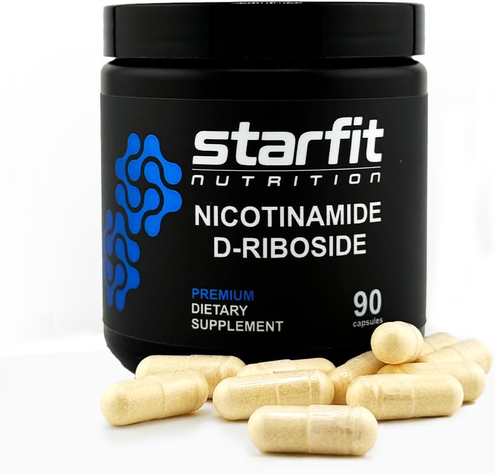 STARFIT - Nicotinamide D-Riboside, Booster NAD+, Energy & Focus Supplement, Anti-Aging Cellular Support, 90 cápsulas