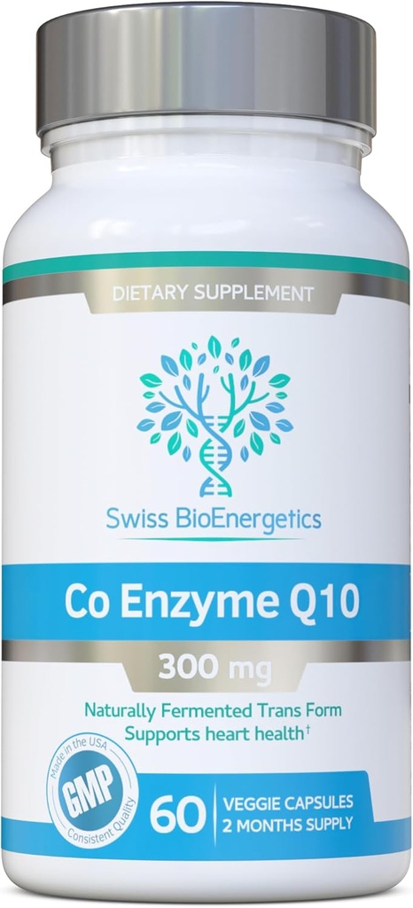 Co Enzyme Q10 CoQ10 300mg 60 cápsulas - Superior Naturalmente Fermentado