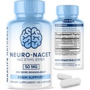 Neuro NACET - 60 cápsulas, N-Acetyl Cysteine Ethyl Ester - 20x Más Bioavailable Glycine NAC suplemento N-Acetyl Cysteine Selenium, 10x Glutathione Boost for Brain and Lung Support by MaxLife Naturals