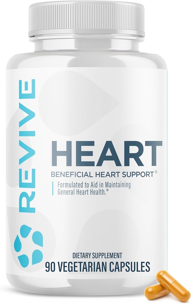 Revive MD Health Supplements, 90 Veggie Capsules - CoQ10 Supplement Supports Heart Muscle Function - Coenzyme Q10 200mg Promotes Healthy Flow - Vegan-Friendly &amp; Gluten-Free