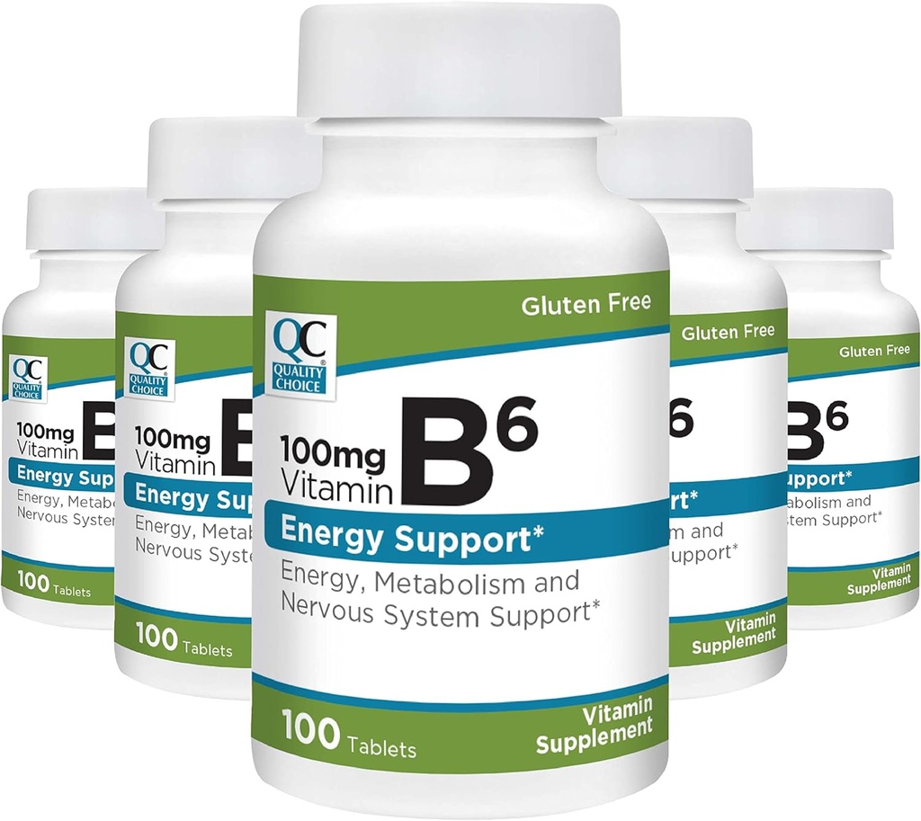 Opciones de calidad Vitamina B6 100 mg Tabletas (Pack of 5)