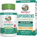 MaryRuth Organics Super Greens Gummies | Naturally-Occurring Quercetin for Adults and Kids Ages 4+ | Sugar Free | 2g Fiber Per Serving | Vegan | No Gelatin | Pectin Based | 60 Count | 30 Servings