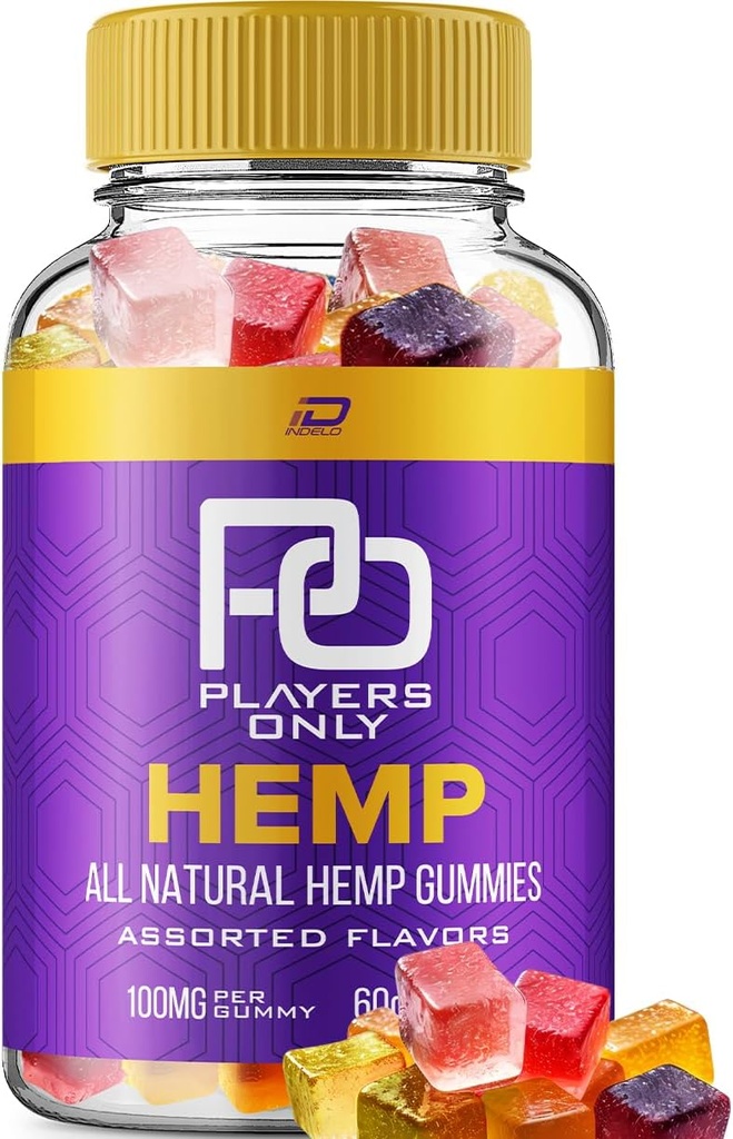 Jugadores Sólo Mangas de cáñamo - con jugadores de extracción de cáñamo Únicamente Mangas de cáñamo Tinnitus Suplemento Herbal, Salud y Bienestar, Todos los jugadores naturales Sólo Gummy (1 Pack - 60 Gummies)