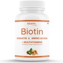 Biotina de barba, promueve el crecimiento de la barba más fuerte, alimentado con vitamina A, vitamina E, vitamina B7, Keratina " Aminoácidos voca 100% Vegan (60 Tabletas - Pack of 1)