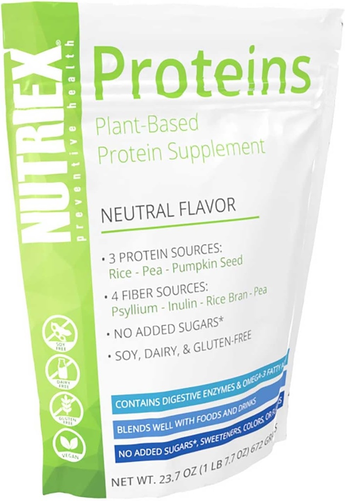 Nutriex Proteínas - Suplemento de proteínas de base vegetal