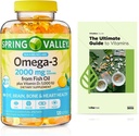 Spring Valley Omega-3 de Fish Oil 2000 mg, Maximum Care, 120 Conde + Exclusiva VitaMax Guía de Vitamina (2 Artículos)