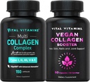 Vitaminas Vitales Píldoras Multi Collagen (150 ct) + Booster Vegan Collagen (60 ct)