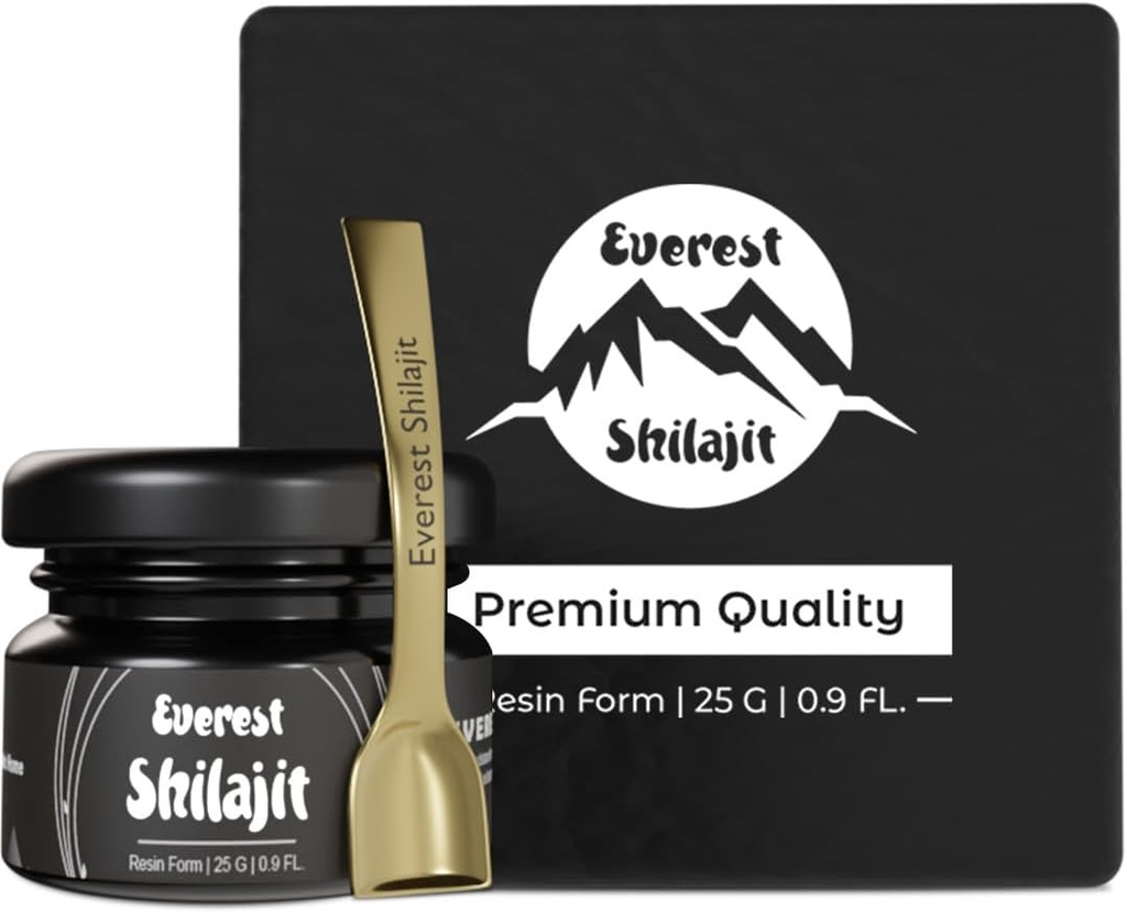 Pura Shilajit Resin High Potency Gold Grade for Hombres &amp; Mujeres sometidas 85+ Trace Minerals Shilajit ← Shilajit de Nepal con ácido fúlvico natural 75% " Trace Minerals with Lab Test Reports latitud 50 Servings, 25 GM