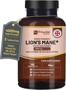 Lions Mane Mushroom Suplemento 4000mg con vitamina B1, B6, B12 &amp; Black Pepper - 180 Super Strength Vegan Tablets with 50% Polysaccharides (No Powder o Capsules)