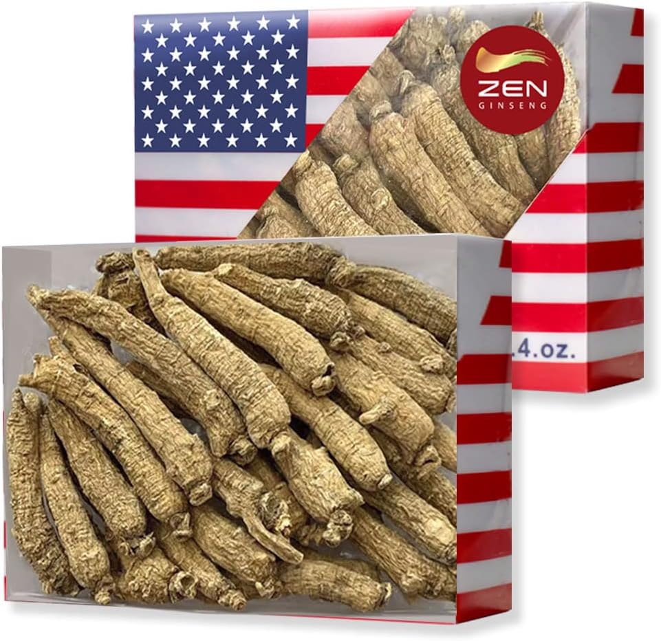 2 Cajas de Mano Selected American Ginseng Root-Small Tail (4oz/Box)  Imágenes/Revisar Panax Ginseng. Boosts Body Immunity, Energy &amp; Stamina for Man &amp; Women (8 Oz.)