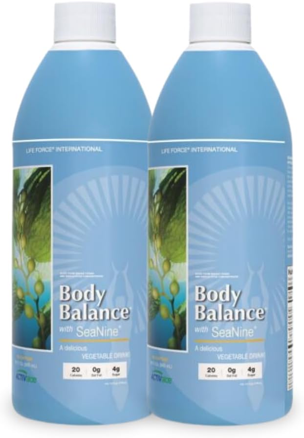 Youngevity Body Balance Land &amp; Sea Plant Based Nutrition - Sea Vegetables, Kelp, Nori, Honey, Aloe Vera, and More - 75+ Nutrientes w/Vitamins, Minerals, Aminoácidos - (32 Fl Oz) (2)