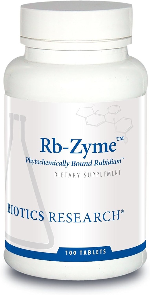 Biotics Research Rb Zyme Whole Food Rubidium Source, Ultra Trace Mineral, Glandular Health. 100 cuadros